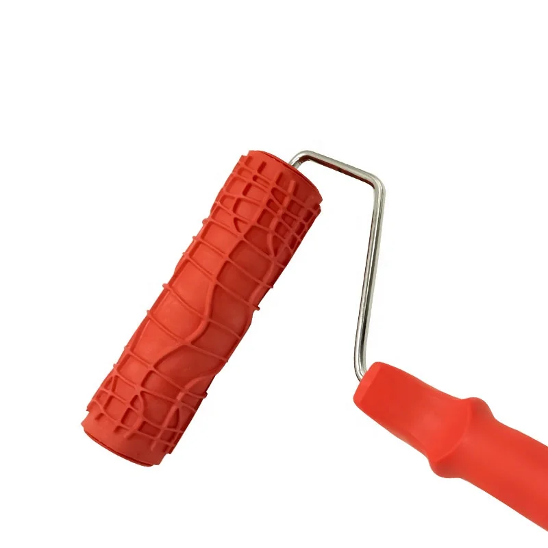 wall artistic paint tools rubber pattern paint roller brushes with decorative paint rollers