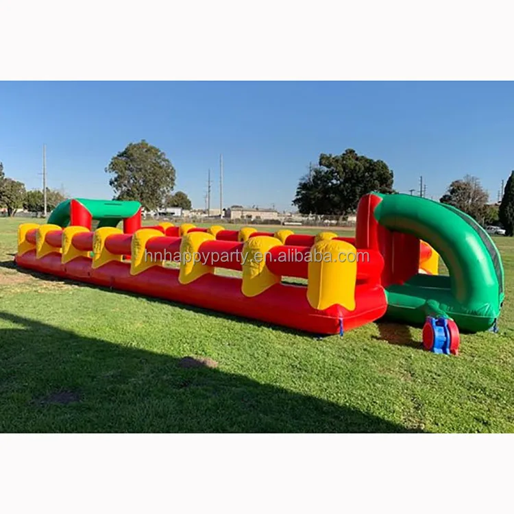 Large Wipe out outdoor inflatable interactive games  inflatables playground outdoor for kids and adults for events