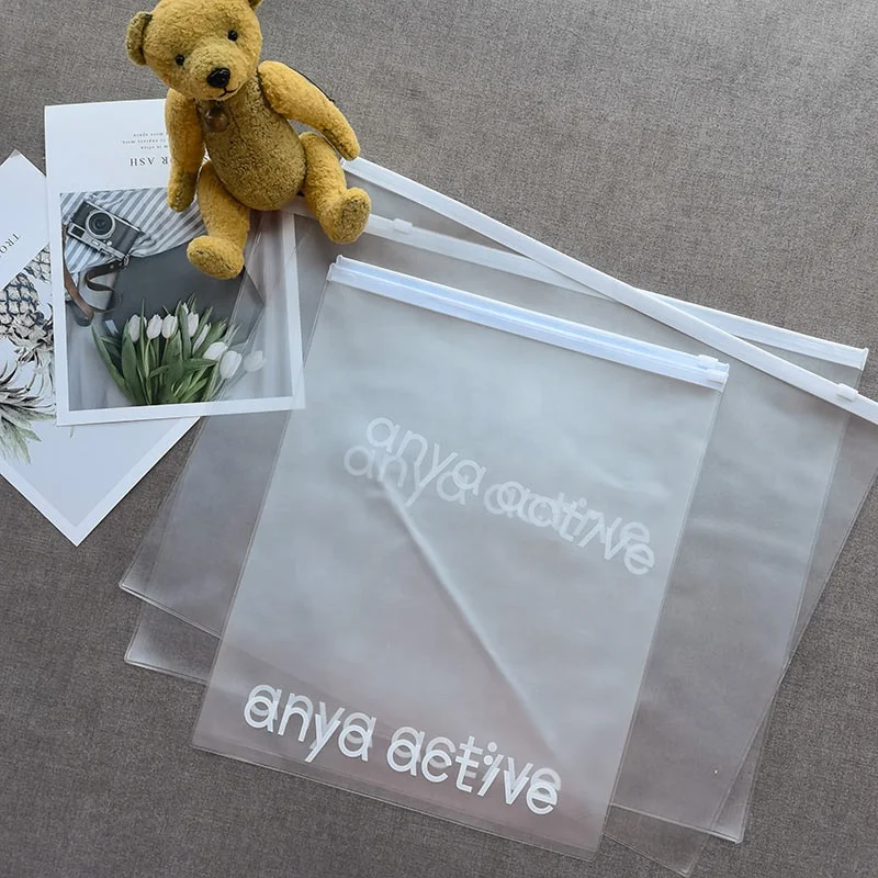 Custom Matte/frosted Biodegradable Plastic Packaging Zipper Bags,T Shirt Swimwear Zip Lock Clothing Bags With Logo