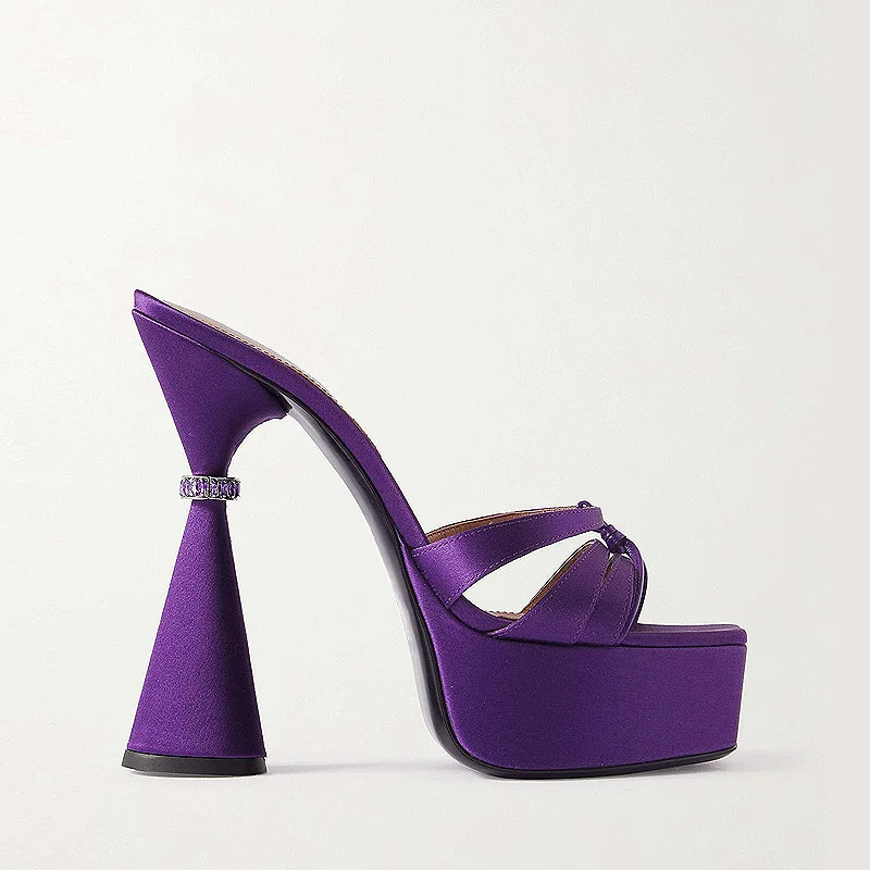 Famous Brands Fashion Ladies Heeled Sandals Open Toe Super High Heels Platform Sandals Luxury Evening Party Shoes For Women
