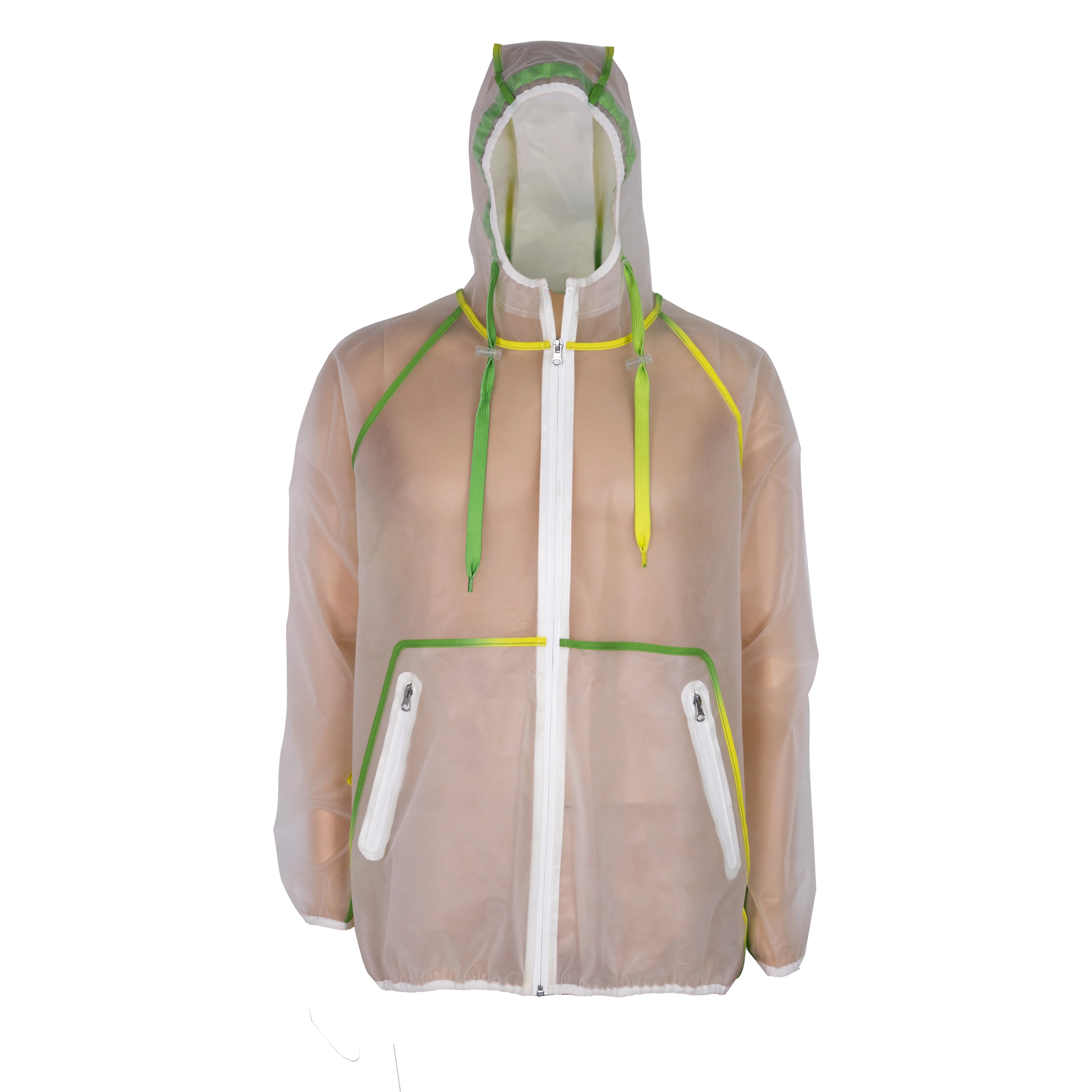 hot selling TPU  rainwear windbreaker transparent waterproof jacket
