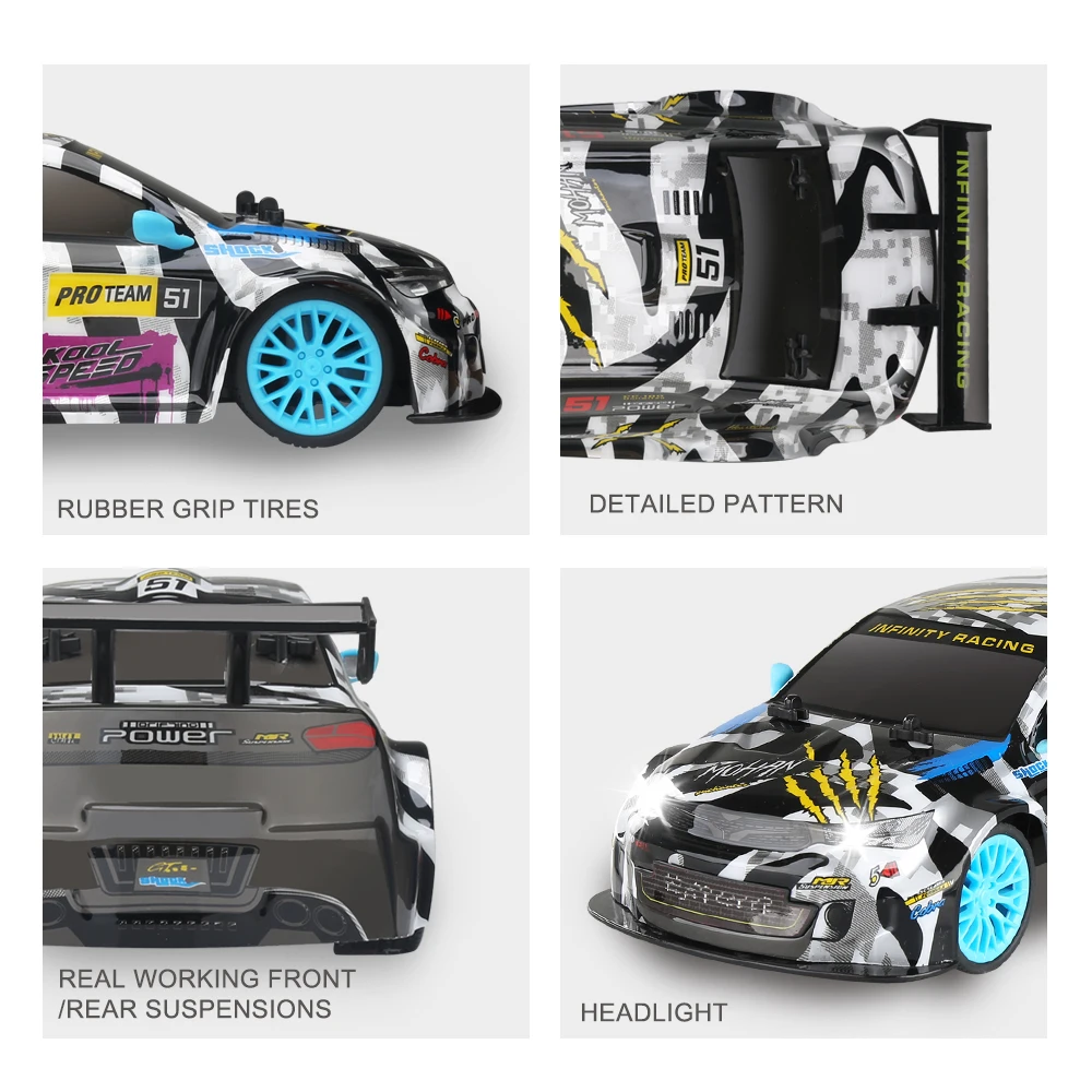 Полнофункциональный гоночный автомобиль масштаб 1:16 2 4G R/c игрушечный с дистанционным управлением f1 модель автомобиля 9 км/ч фарой для детей