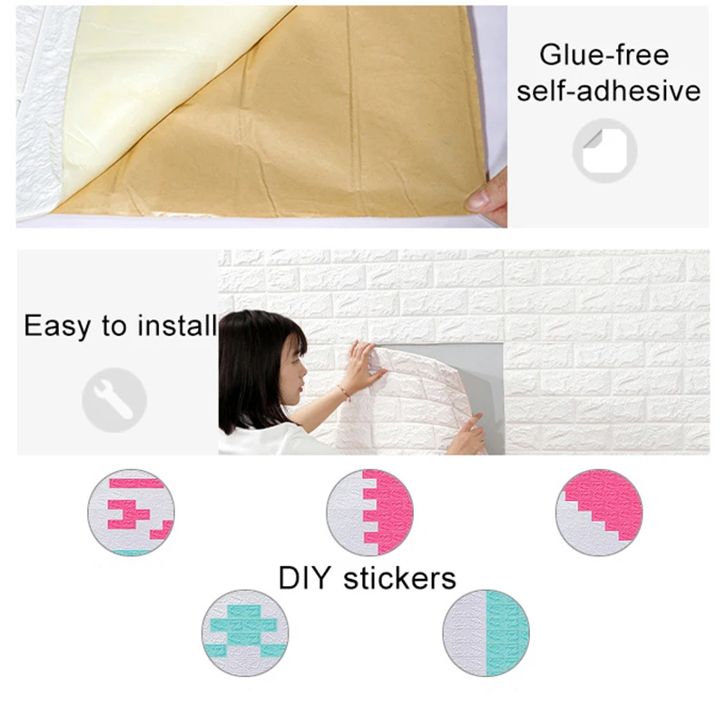 Self adhesive Foam sticker faux brick wall/self adhesive paper walpaper 3d wallpaper panel.jpg