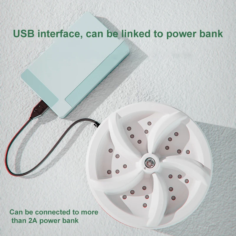 Semi Auto Mini Washer Ultrasonic Turbine Portable Laundry Washing Machine for Travel Dormitory