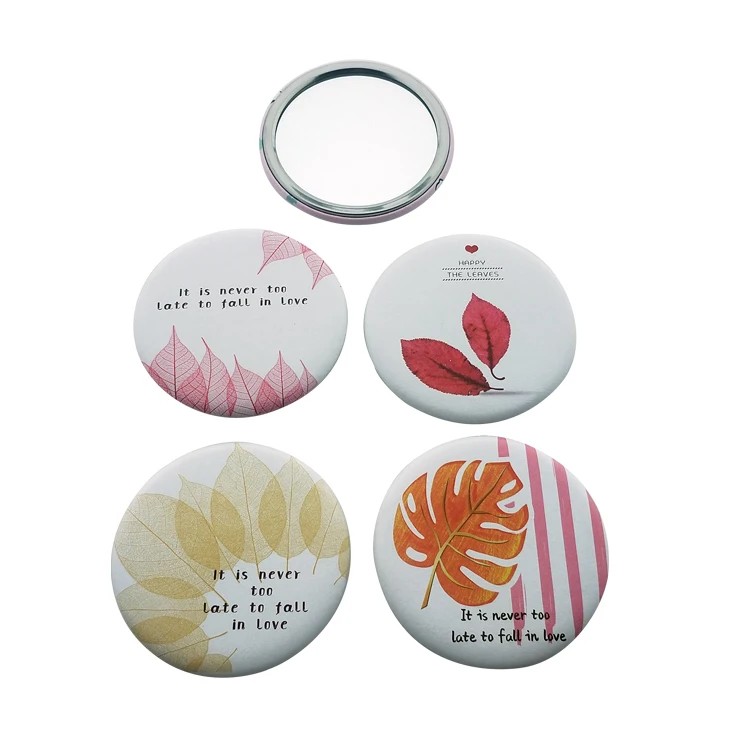 Индивидуальное милое мультяшное портативное косметическое зеркало мини одностороннее карманное для туалетного столика