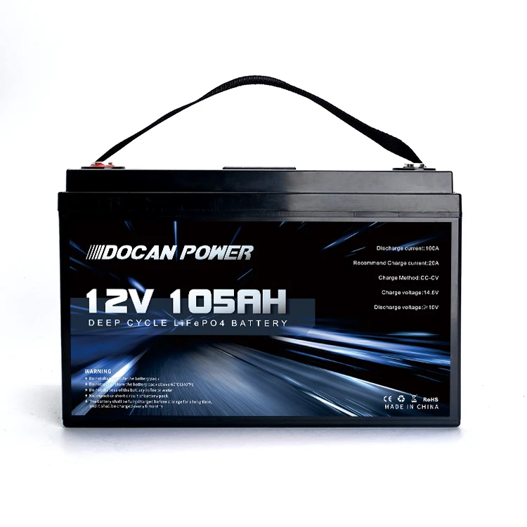 Солнечная батарея Lifepo4 12 В 24 48 100 А/105 А/ч 200 230 300 аккумулятор от Docan Power