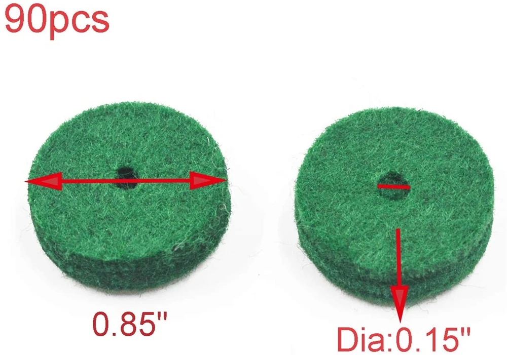 China factory felt pad Repairing Part 12mm Diameter Green Hitch Pin Felt