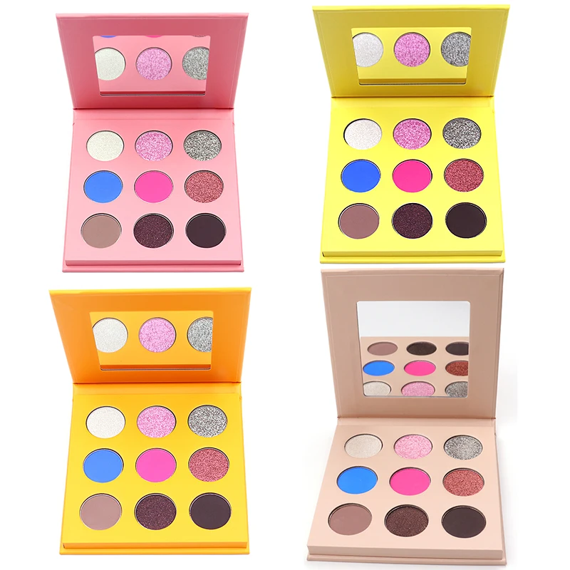 Private Label High Pigmented Eye Shadow Wholesale Oem Make Your Own Eyeshadow Palette Custom Blush 9Colors Diy Eyeshadow Palette