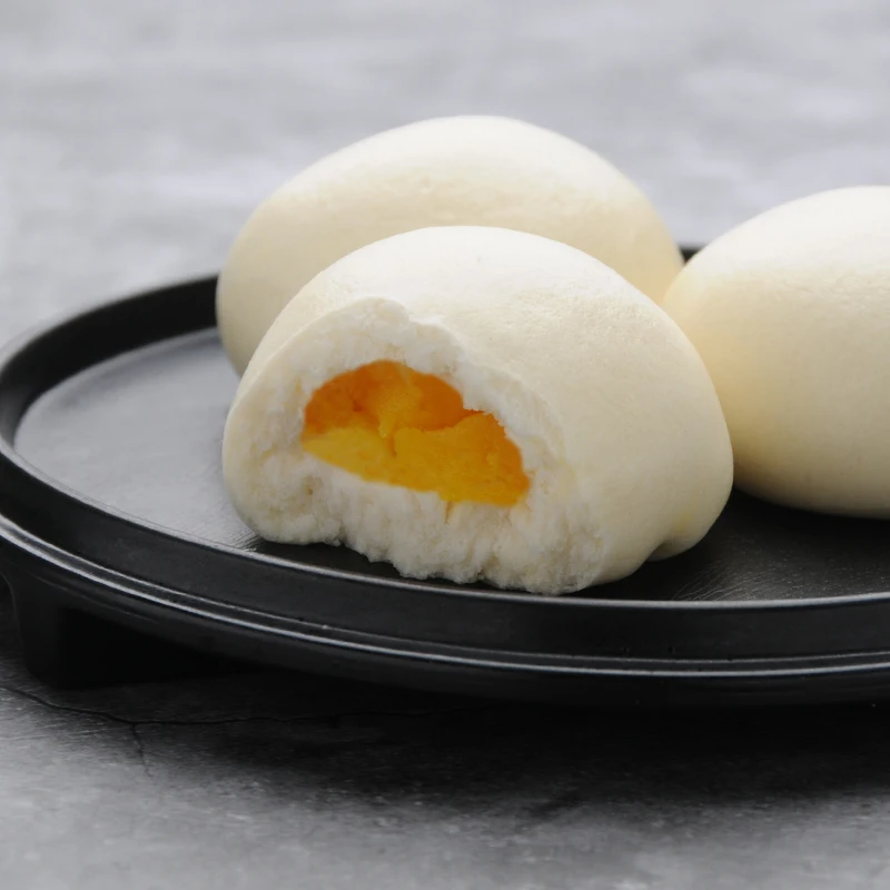 Hot Selling Frozen Dim Sum Instant Breakfast Steamed Creamy Custard Bun Sweet and Flavorful Steamed Custard Bun