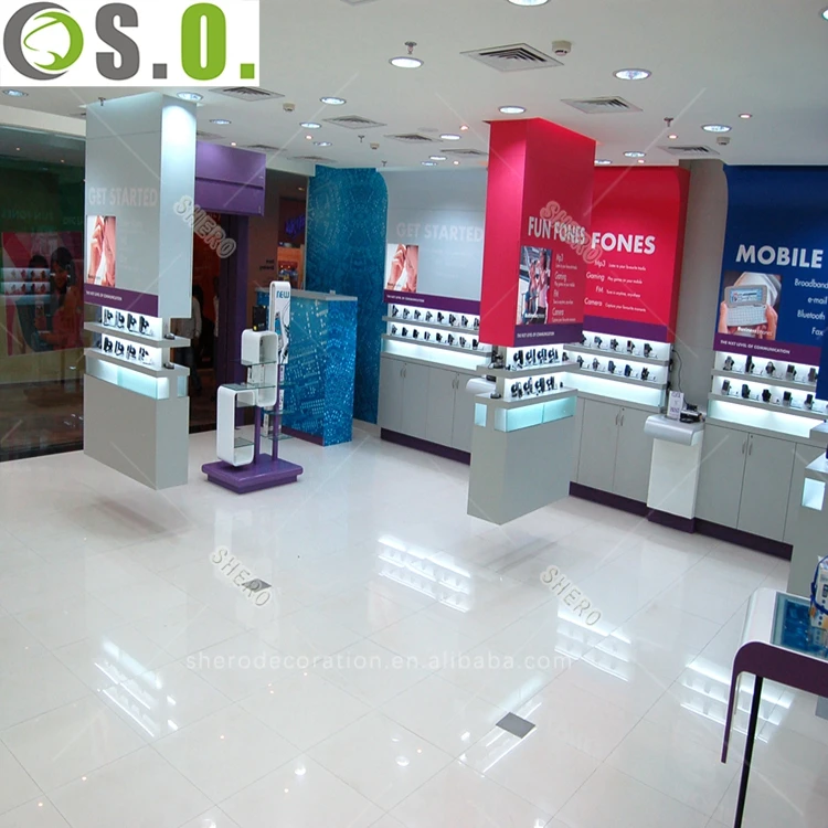 Китайский поставщик, витрина для мобильного телефона с дизайном интерьера магазина сотовых телефонов