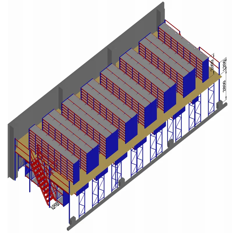 Pallet Palletrtificated Rack Mezzanine Systemplatform Mezzanine Steel Structure Floor Drawing Cad