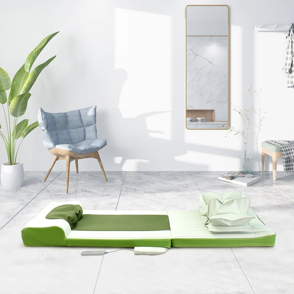 New Folding Electric Full Body Massage Cushion Relaxation Heating Massage Mattress with Foot Airbag Massage