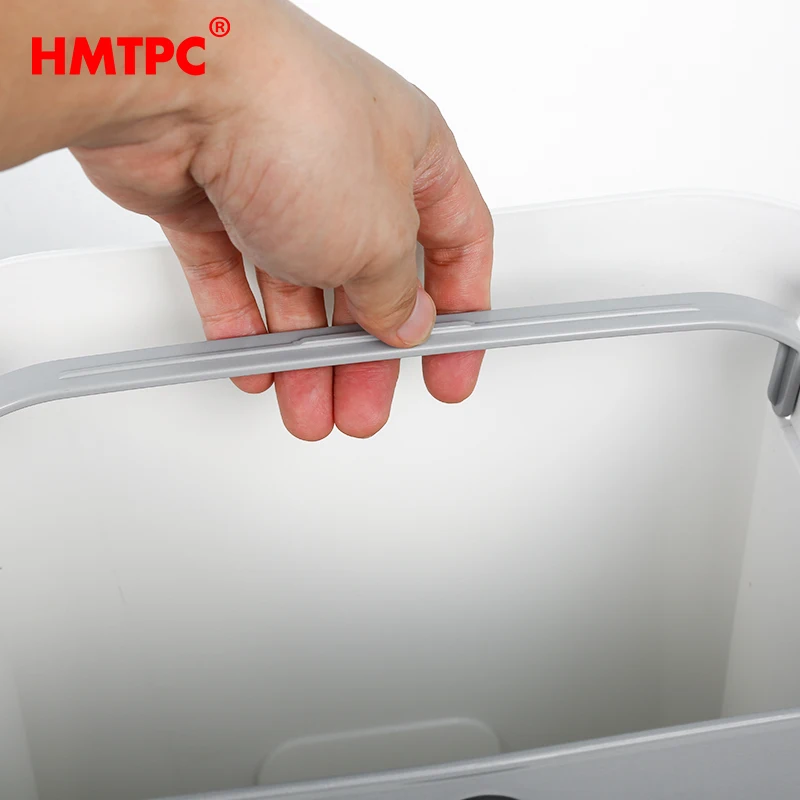 Press & Foot Function Dual-use Plastic Kitchen Waste Rubbish Bin Bedroom 12L Bathroom Dustbin Corner Trash Can With Folding Foot