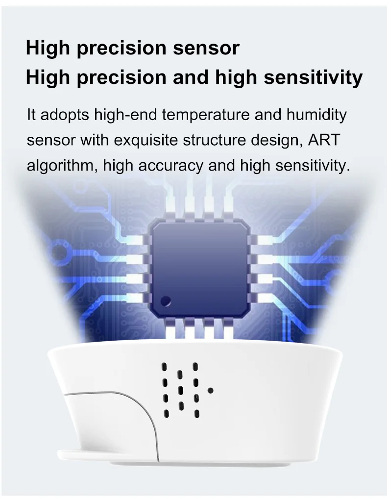 Lifelibero High Sensitivity Tuya App Control Zigbee Temperature With Humidity Sensor For The Living Room