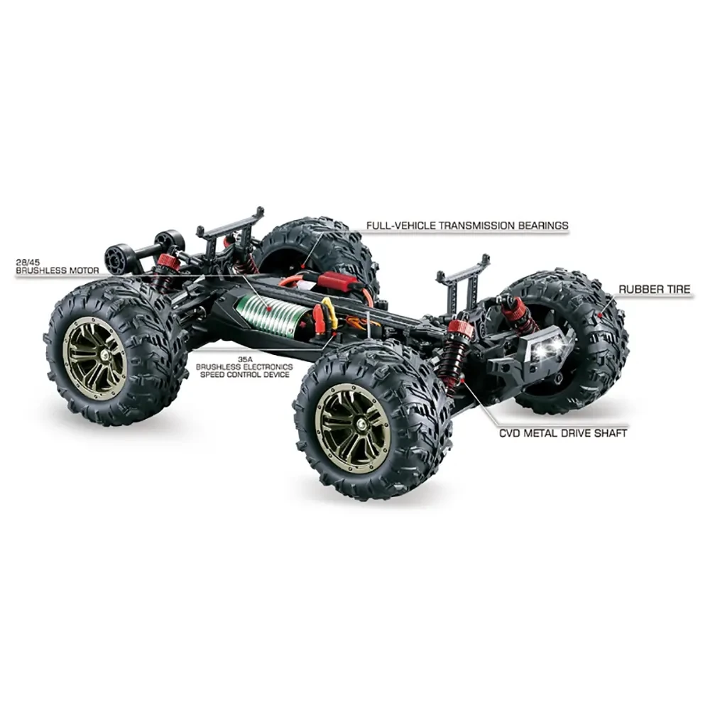 Q901 Q902 1/16 2 4G 4WD 52 км/ч высокоскоростной бесщеточный Радиоуправляемый автомобиль игрушки десертный грузовик Xinlehong