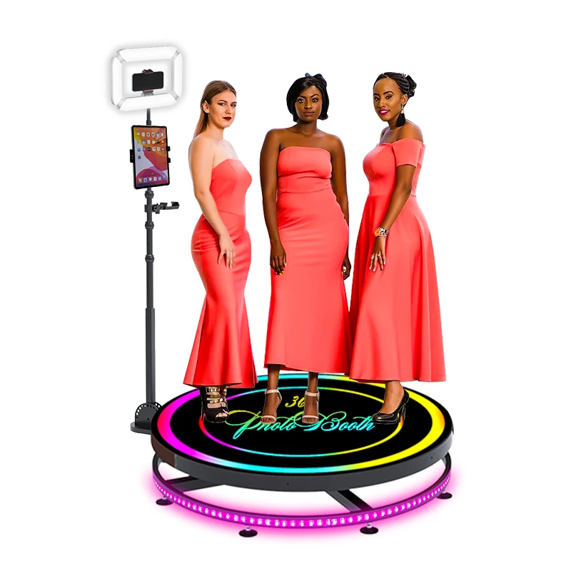 360 photo booth square light battery power ring light led for 360 photo booth