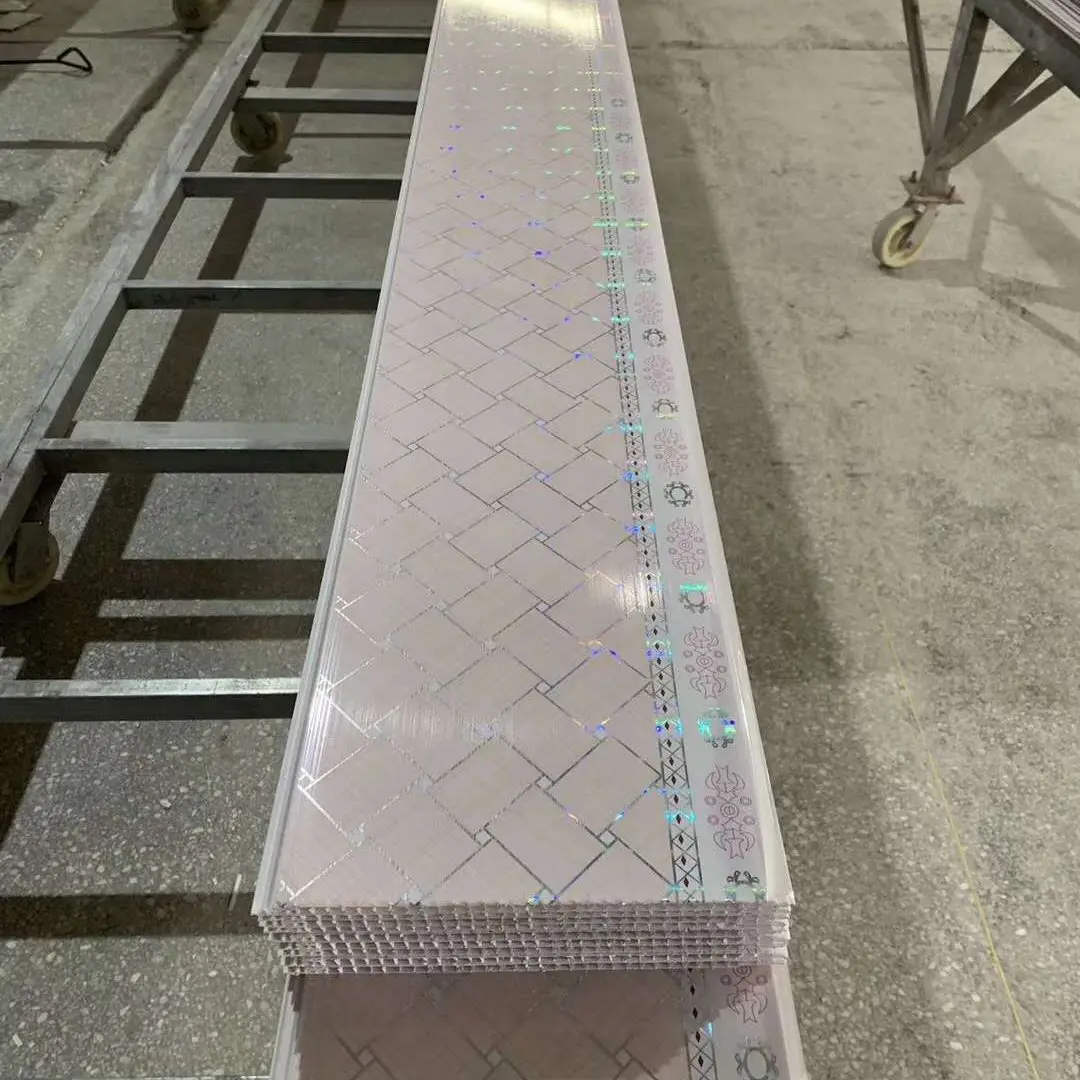 20cm bright white pvc ceilings wood grain hot stamping pvc false ceiling tile film coated laminate pvc plafond ceiling roof