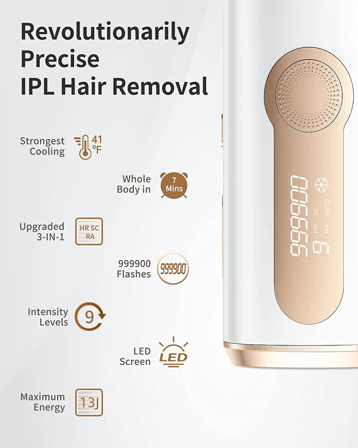 2024 New Arrivals Facial Body Women Ice Cooling IPL 9 Levels 999999 Flashes Home Use Ipl Machine Ipl Laser Hair Removal Device