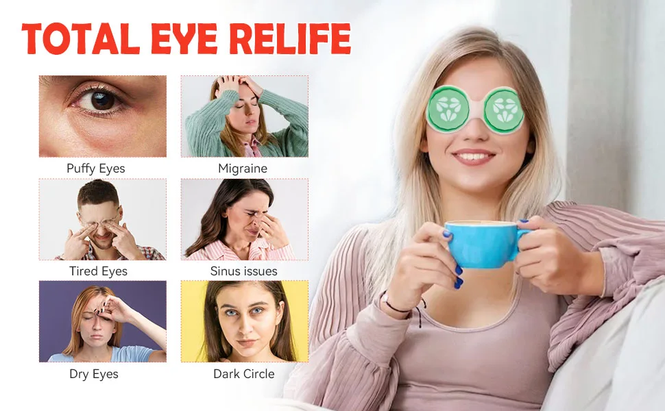 Factory Outlet Premium Reusable Eye Mask Gel Packs with ice gel