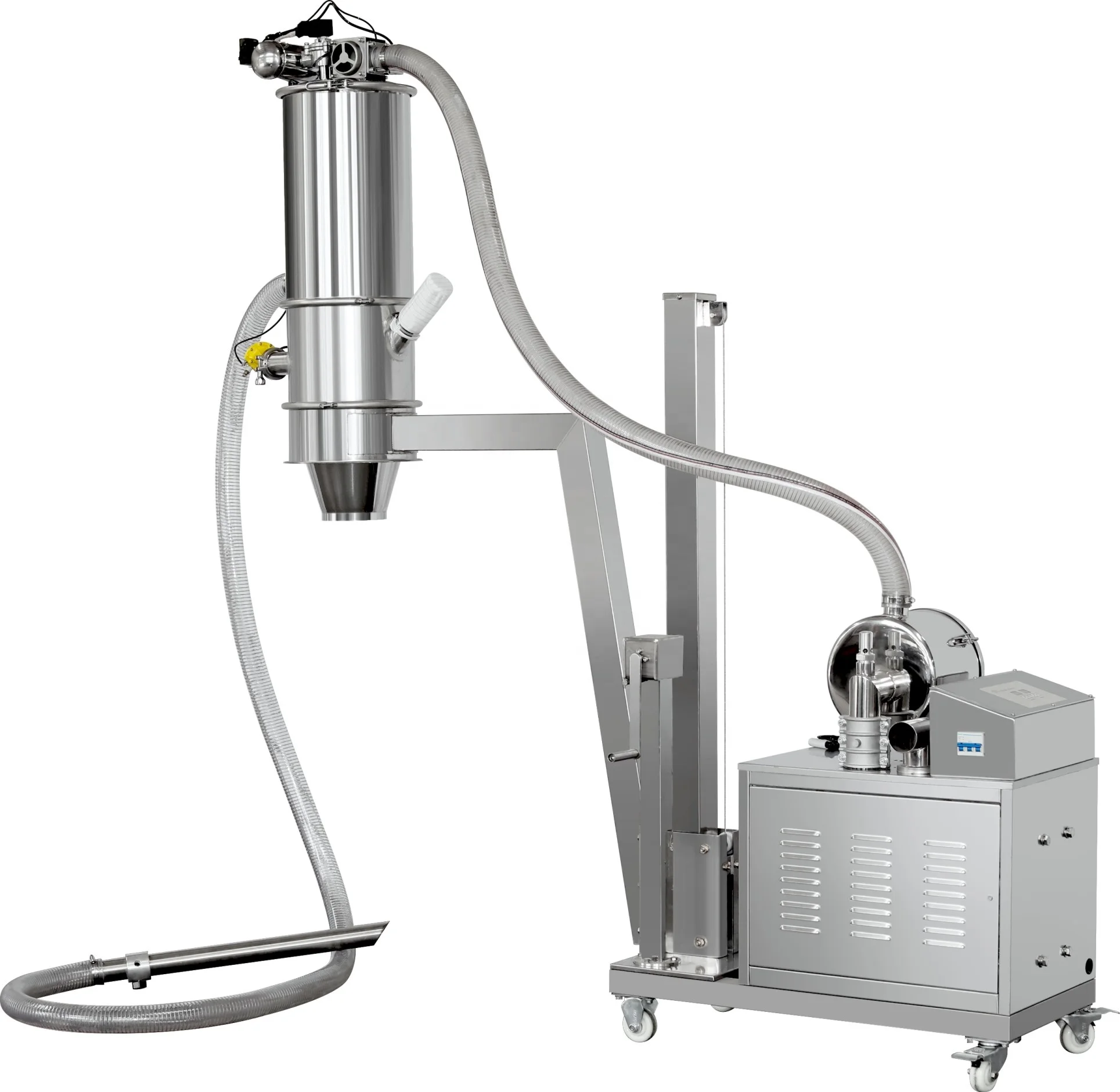 Vacuum lifter load feeder machine for mixer food powder charging feeding