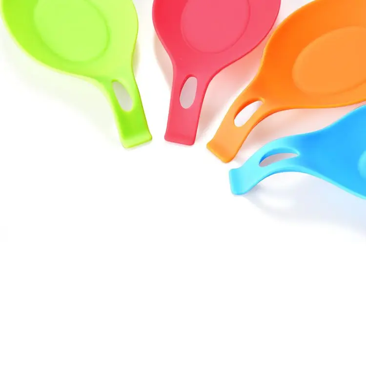 Large Size Heat Resistant Nonstick Silicone Kitchen Spoon Rest for Kitchen Counter Silicone Utensil Rest for  Spoon Holder