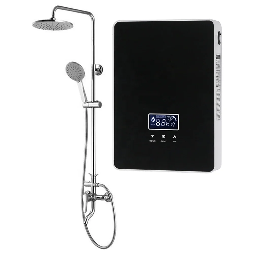 Золотой поставщик низкомощный домашний автофургон ABS мгновенный безрезервуарный электрический водонагреватель с душевой