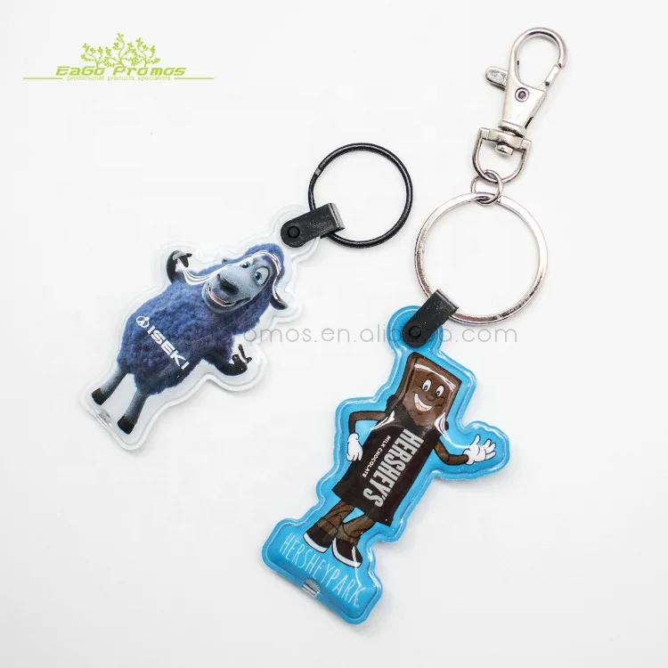 2024 2025 New design Led PVC light Key holder, OEM/ODM full color custom logo pvc keychain with kinds of shapes