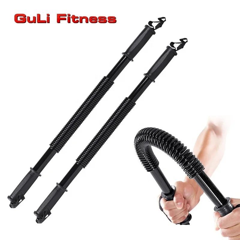 Power Twister Bar For Arm Upper Body Strength Training Workout Heavy Duty Arm Builder Shoulder Builder Spring Exercise