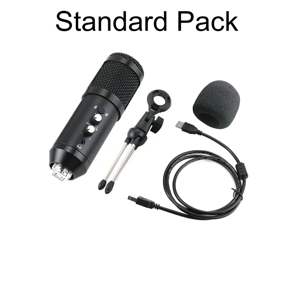 desktop condenser microphone with 3-legged adjustable stand