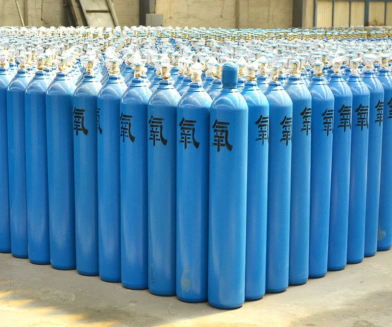 
Factory Price Gas 40L High Pressure Seamless Steel Oxygen Cylinders for Hospital 
