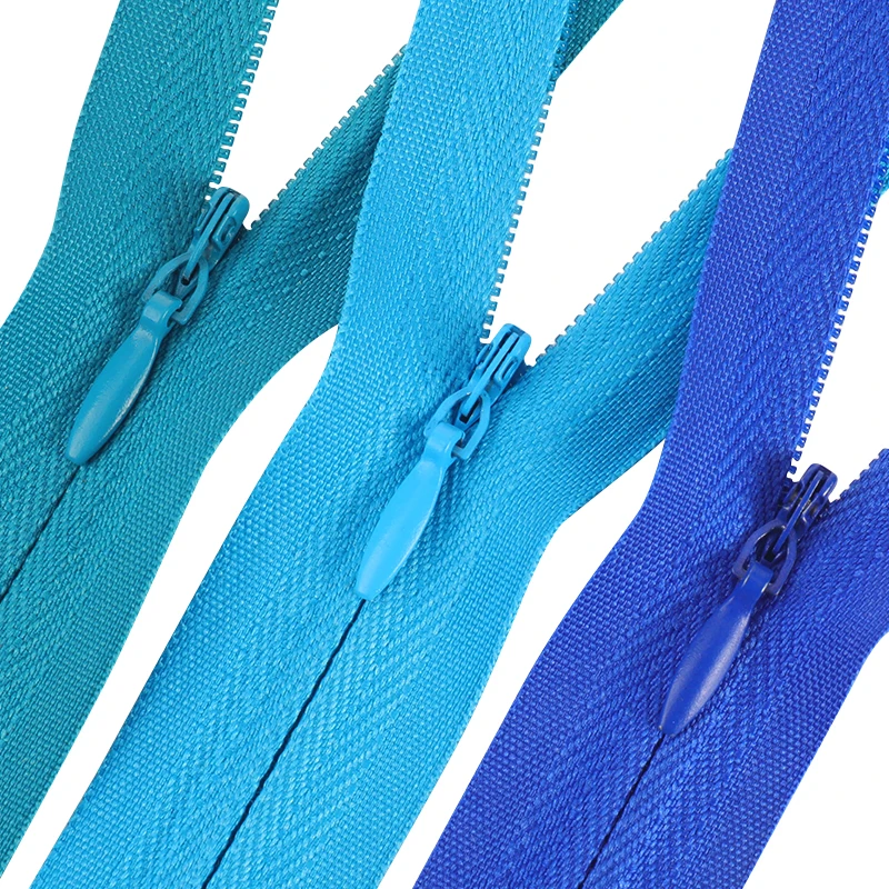 OCO Factory In stock 48 hours fast delivery close nylon zip 3# invisible zippers hidden zipper for clothing garment accessories