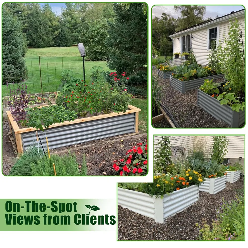 Best New Products Sturdy Metal Garden Landscaping Bed Boarded Galvanized Garden Bed for Vegetables and Flowers
