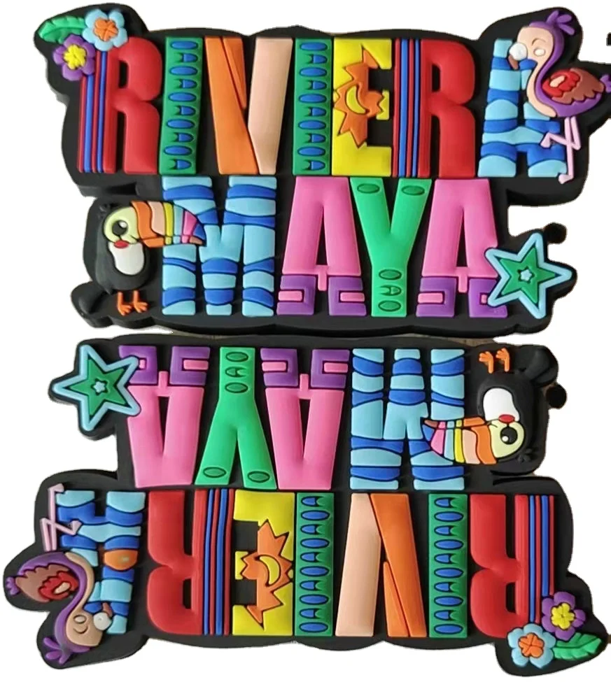 Tourist Sea Beach Travel Promotion Customized OEM Letter Refrigerator 3d Gift Sticker Europe Magnetic Mexico PVC Fridge Magnet