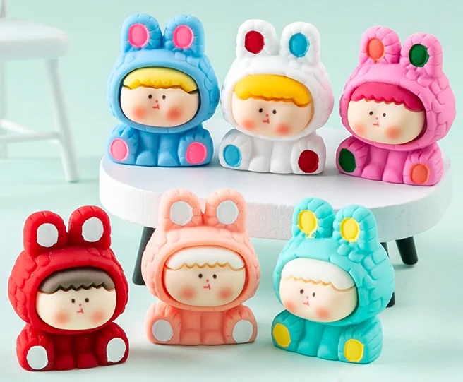 wholesale small resin doll luminous blind bag glowing charm fruit animal miniature figurines mystery 3D cute desktop mini toys