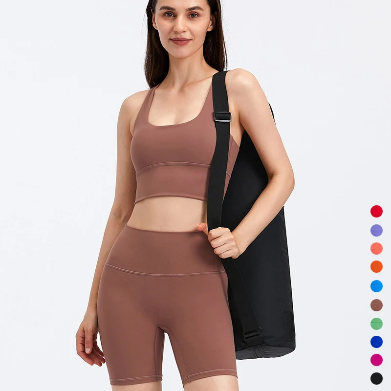 Летний Новый женский спортивный костюм для йоги из нейлона lulu