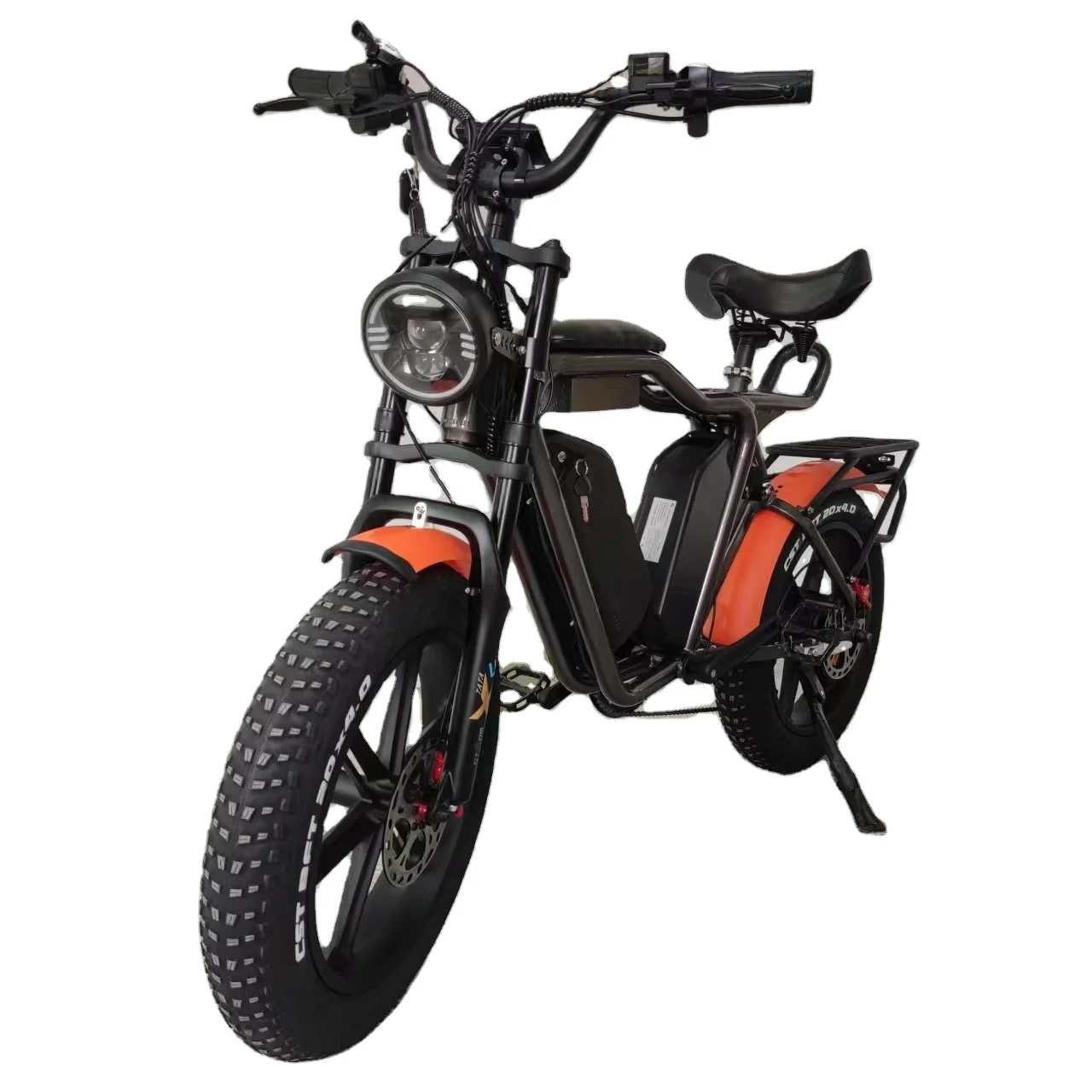 Broad Saddle Ebike Dual Battery 22 Ahx2 48v 1000w Long Range 20 Inch  Fat Bike Full Suspension Hydraulic Brake MTB