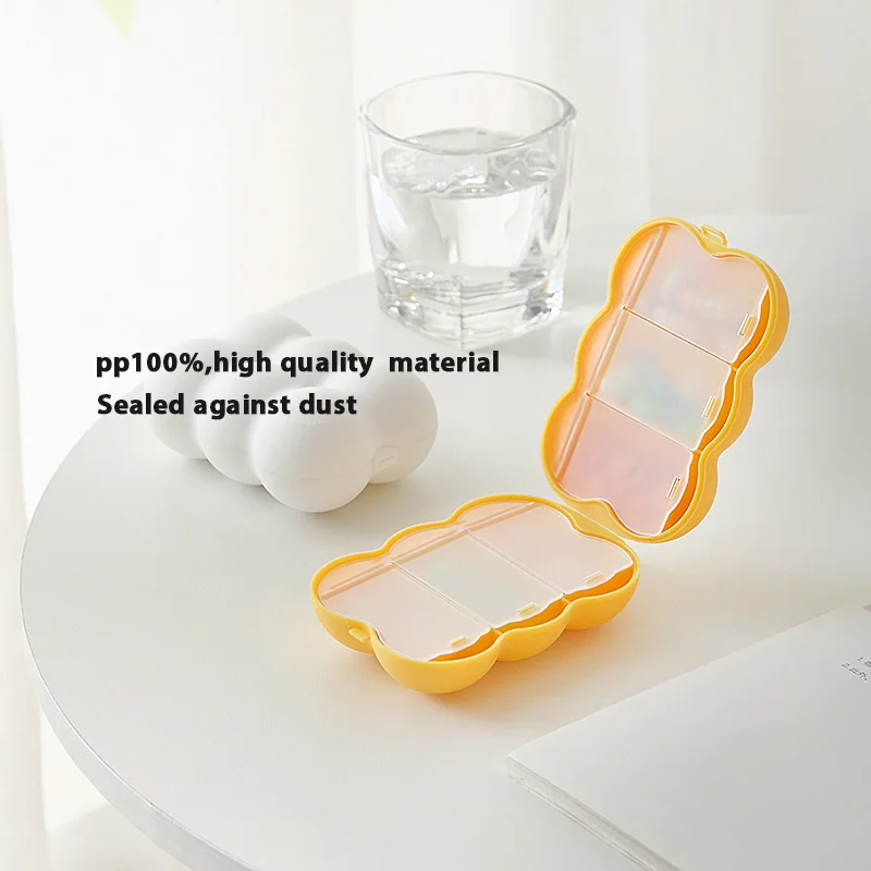 Pill Case Portable Small Weekly Travel Pill Organizer Portable Pocket Pill Box Dispenser for Purse Vitamin Fish Oil