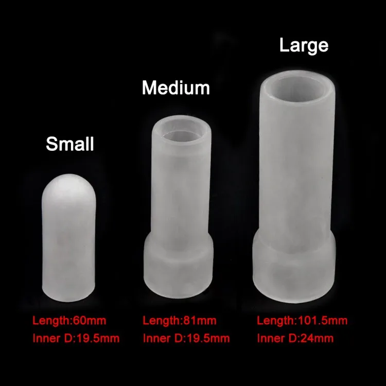 S/M/L Silicone Sleeves For Vacuum Cup Extender Penis Clamping Kit For Penis Enlargement/ Extender/Stretcher Replacement