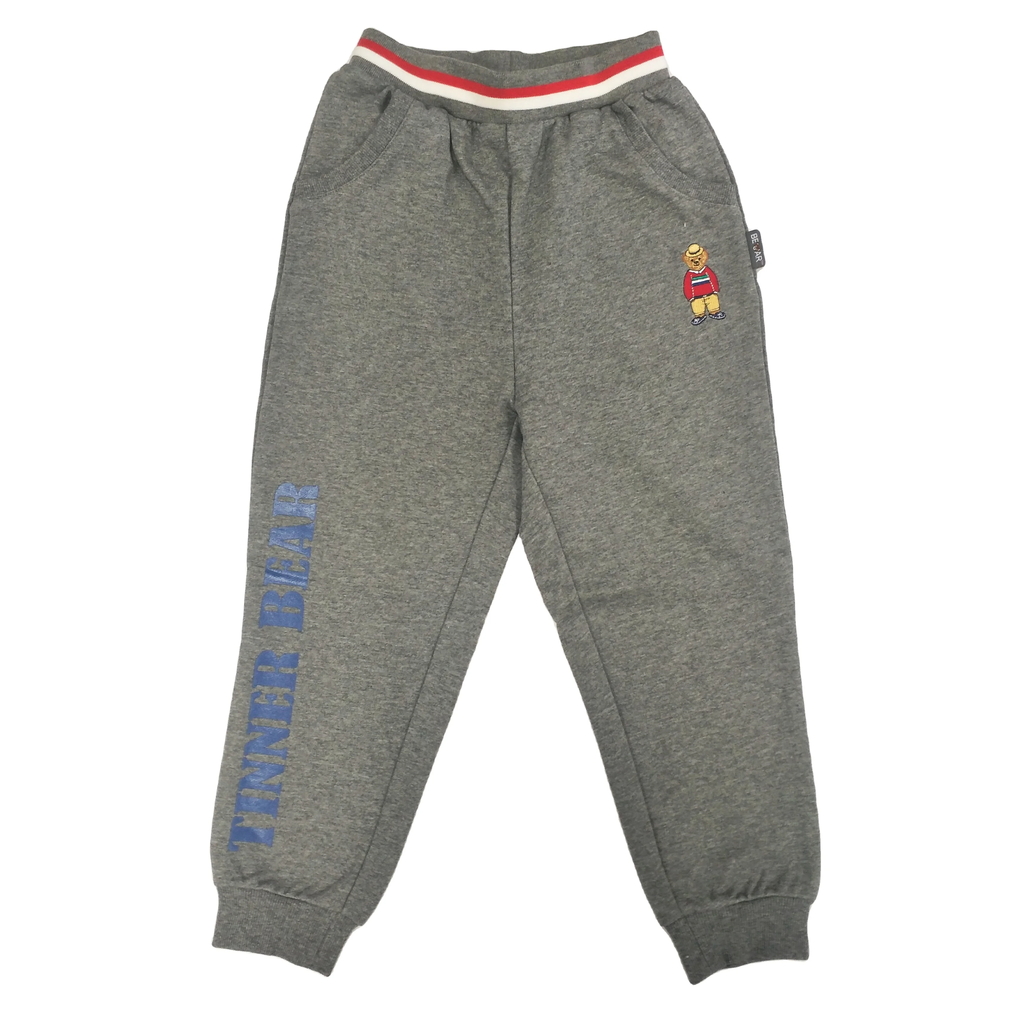 Hotsale Winter fashion knitted 100% cotton children casual soft Kids Pants for boy design sweatpants