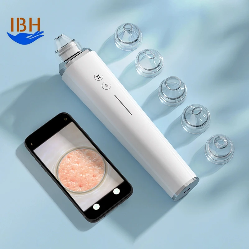2021 New Beauty Visual Skin Care Spa Home Visible Facial Pore Cleanser Acne Suction Blackhead Remover Vacuum With Camera