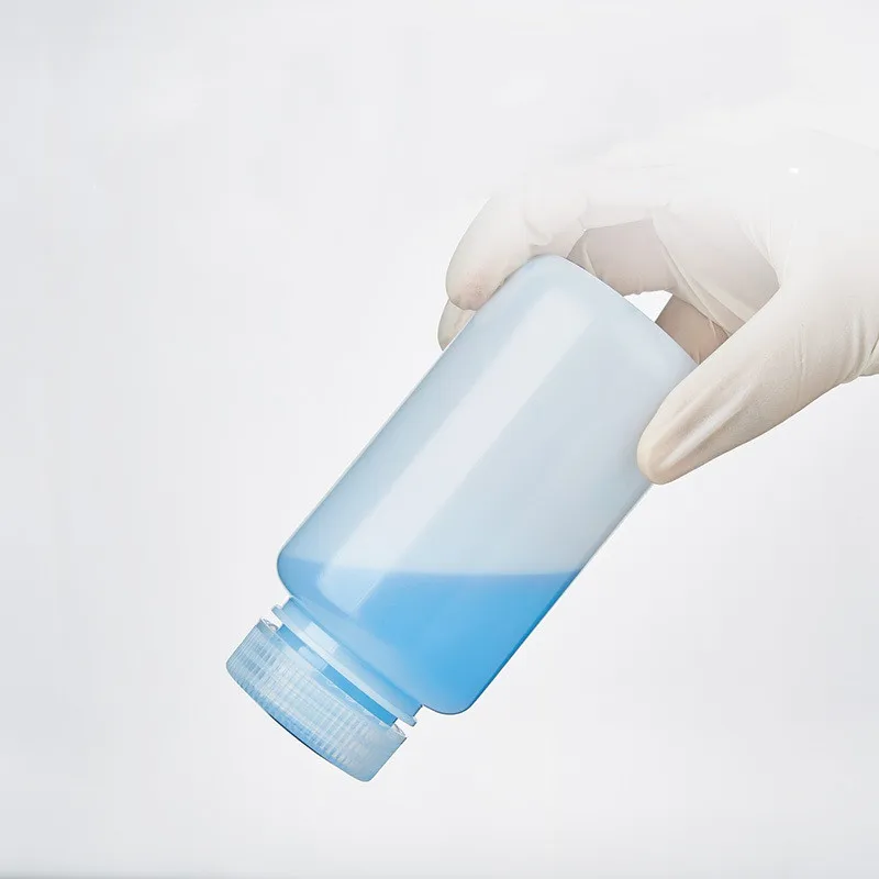 HDPE LDPE полупрозрачная бутылка с широким горлышком для хранения химических реагентов