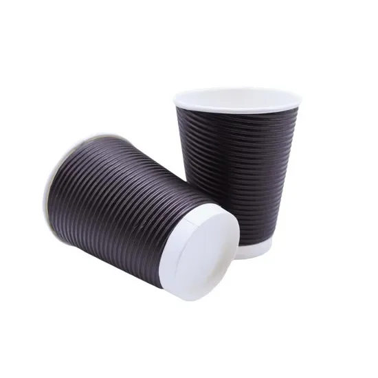 Compostable Biodegradable Travel Take Away Disposable Plain Paper Plates and 8oz 250ml Coffee Cups