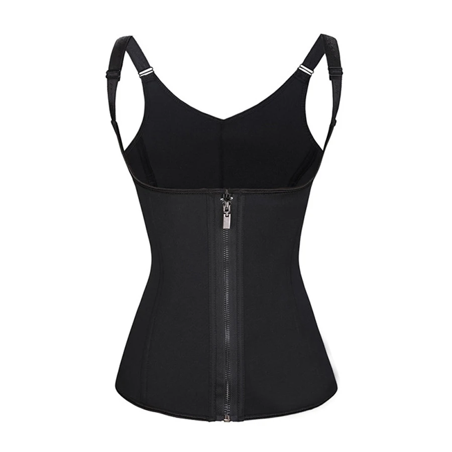 Custom Anti-Shake Chest Neoprene Workout Waist Trimmer Belt Slimming Belts Waist Trainer Vest Shaper With Zipper