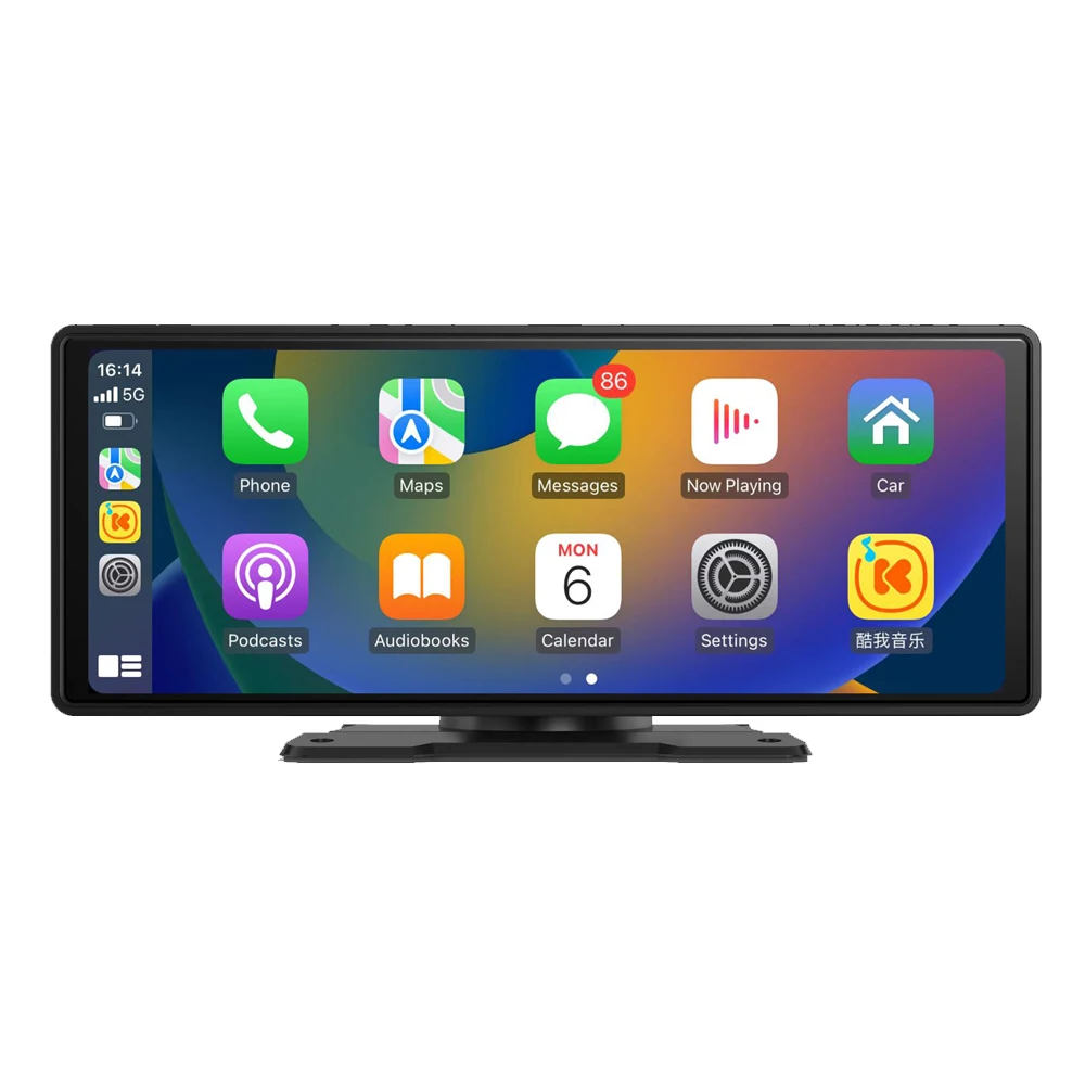 Hot 10.26 Inch universal portable Carplay Screen Car Navigator with BT WIFI reversing image