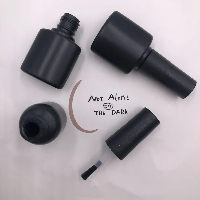 Color Coating Uv Nail Gel Polish Bottles Customized Shape Nail Polish Bottle White 8ml 15ml Glass White Black Screen Printing