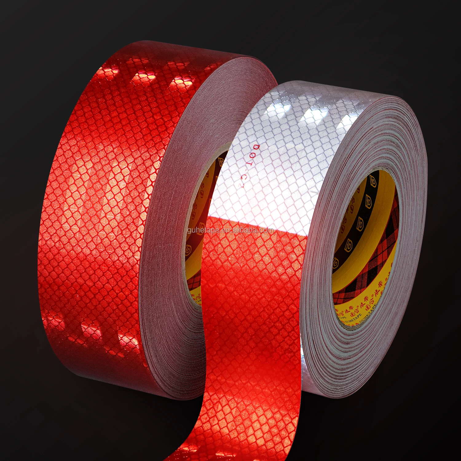 DOT-C2 Reflective Safety Tape 2 in X 30 Ft Red/White Conspicuity for Vehicles Trailers Boats Signs Waterproof