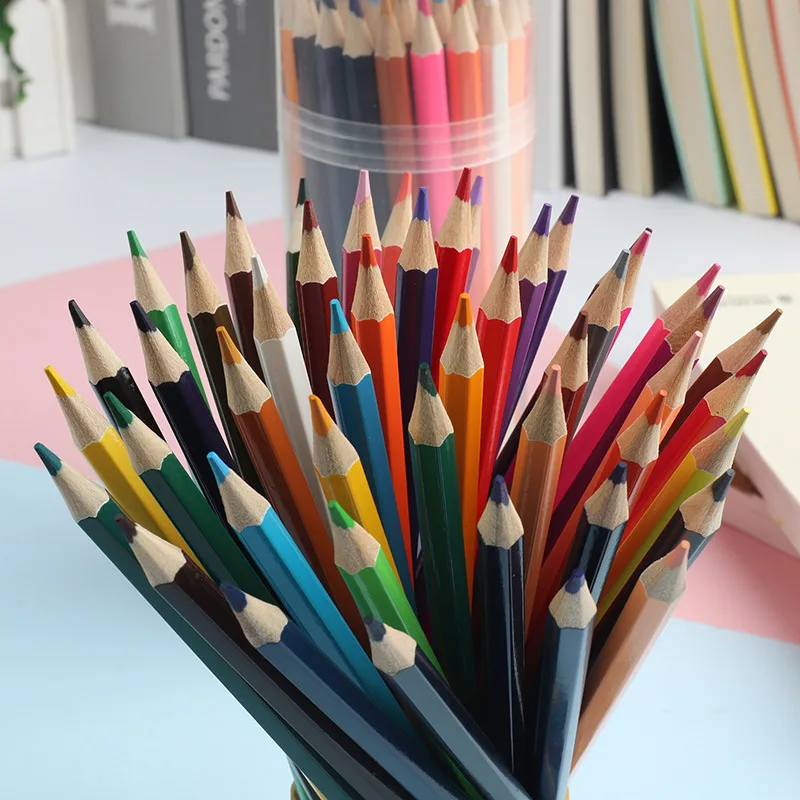 School students supply Economic 6/12 pack color pencil art artist wood pencils set kids boxes of colored pencils