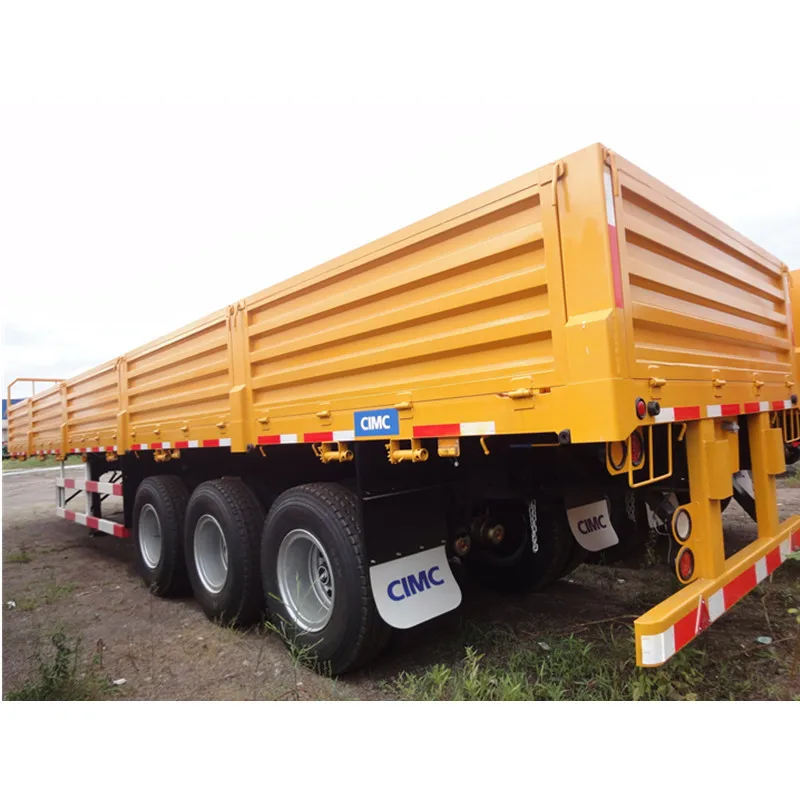 Transporting general cargo side wall/board semi truck trailer