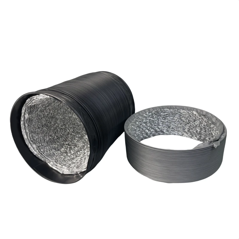 Customized 18-Inch Cheap Hvac Flexible Air Duct Pvc Aluminum Foil Air Conditioner Flexible Air Duct 6-Inch Smoke Pipe