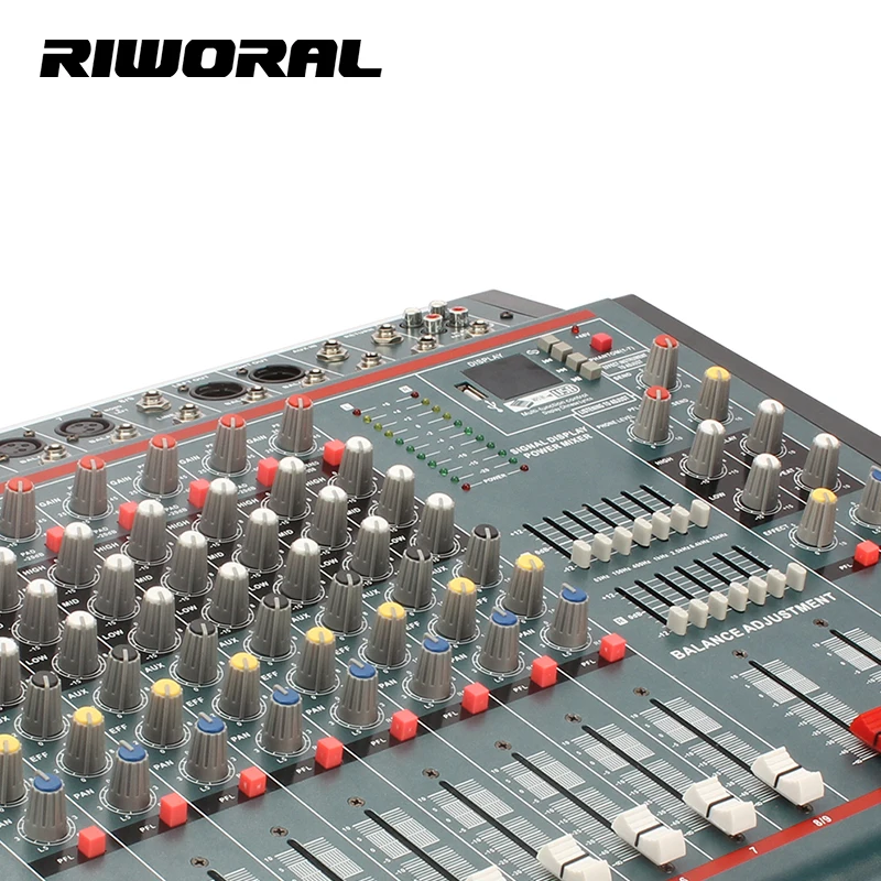 DN833 8 Channel professional sound audio power mixer usb interface controller mixer equalizer power amplifier